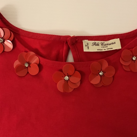 Pili Carrera Red Blouse - Size 12 - Picture 2 of 4